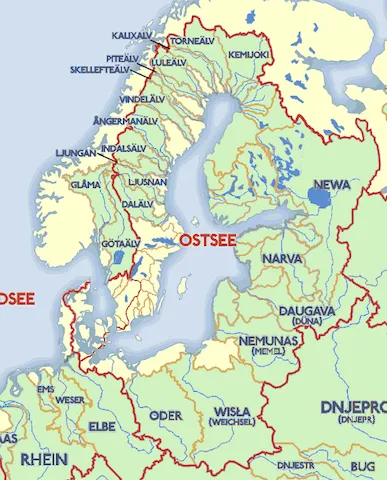 The Baltic Sea watershed (Sansculotte / Wikimedia Commons) 